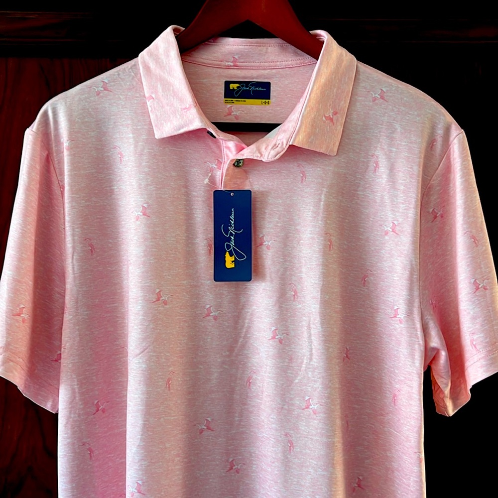 Brand New Jack Nicklaus Moisture Wicking Enhanced Stretch UPF 40 ☀️ Golf Polo!